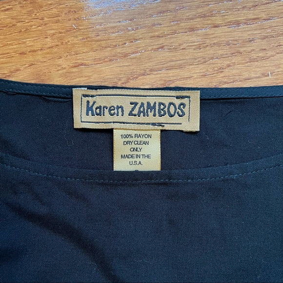 Karen Zambos Black dress, size S, with Lace Trim - Picture 7 of 9